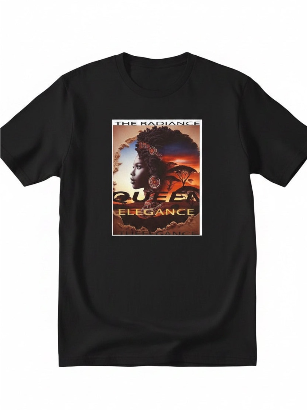 Queen Elegance Graphic T-Shirt - Black